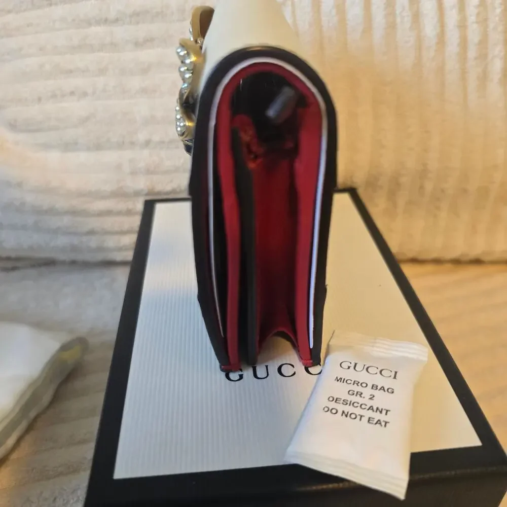 Gucci Queen Margaret Leather Card Case Wallet - NWT
